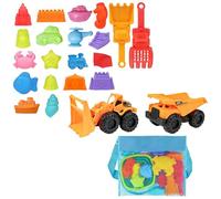 XIOANG Paquete de Juegos de Playa para niños de 24 Piezas Contiene Palas, Cubos y moldes para emocionantes Actividades en la, Aventuras, Juegos Familiares de Playa