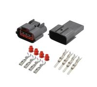 XIOKLM 1-20 Juegos / 2,2mm 4 Pines Hembra Macho Impermeable Conector de Cable automático Enchufe del Sensor oxígeno 6098-0144(Female Male,5 Sets)