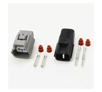 XIOKLM 1-20 Juegos 2 Pines 90980-10843 vías Serie, MM Hembra Macho Sellado Impermeable Funda Conector de Enchufe automotriz 6188-0047(Kit,Female Male_10 Sets_2P)