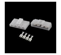 XIOKLM 1-20SETS 4 Pin Male Female 6.3MM Car Unsealed Connector with Terminal PP0323802 / Energy Automobile Wire Socket(Female Male,5 Sets)