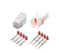 XIOKLM 1/5/10/20Sets 4 Pin MT090 Sealed Motorcycle Connector Housing Automotive Black White Wiring Plug 6180-4771 6188-0004(Female Male,5 Sets)