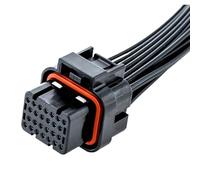 XIOKLM 1/5/10 Juegos AMP 26 34 Pin arnés de cableado Coche Impermeable Macho Hembra Enchufe Curva Aguja 3 4 Ranura for Tarjeta 3-1437290-7 3-1437290-8(26p 3-1437290-8,1 Set)