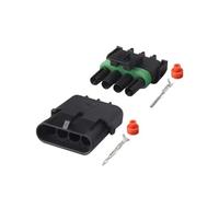 XIOKLM 1/5/20 Sets 2.5 Series 1 3 4 6 Pin Automotive Female Male Weather Pack Socket Plug Automobile Connector(Female Male,5 Sets)