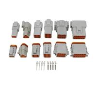 XIOKLM 1 Juego de Conector automotriz Macho y Hembra, Conector DT DT06-2S/DT04-2P 2/3/4/6/8/12 Pines, eléctrico Resistente al Agua 22-16AWG(Male,4P)