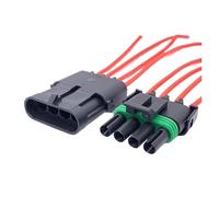 XIOKLM 1 Unidad, 2, 3, 4, 6 Pines,5 MM, Enchufe for Paquete meteorológico automático, Conector Macho Hembra Impermeable, arnés de Cables 12015792 12015797(4 Pin A)