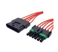 XIOKLM 1 Unidad, 2, 3, 4, 6 Pines,5 MM, Enchufe for Paquete meteorológico automático, Conector Macho Hembra Impermeable, arnés de Cables 12015792 12015797(6 Pin)