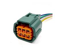 XIOKLM 1 Unidad de arnés Cables Enchufe Acelerador Coche 6 Pines 6189-0766 Conector Impermeable automático Compatible con TEANA X-Trail 6181-0511(6Pin Green,10 Pcs)