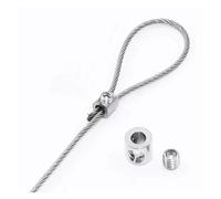 XIOKLM 10 piezas de clip cable acero 1/2 mm, inoxidable, metal cobre for colgar, tornillos ajustables, accesorios hardware fijos(L x50pcs)