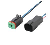XIOKLM 2 3 4 6 8 12Pin Auto Serie DT Enchufe con Cable Sello Mejorado Conector eléctrico arnés de cableado DT06-2S(4P Female and Male)