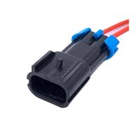 XIOKLM 2 Pines 15300027 Sensor Enchufe del Ventilador Conector electrónico Impermeable automático arnés de Cables 15300002(2 Pin Male,20 Pcs)