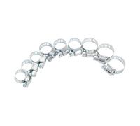 XIOKLM 20 abrazaderas de manguera de accionamiento galvanizadas de hierro tri abrazadera ajustable para tubería de combustible/clip de engranaje, abrazadera de tubo más rápido de 8 mm (10-19 mm)