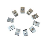 XIOKLM 20 cierres universales de velocidad para coche, tuercas en U, tornillo autorroscante, clip de aguja de 6 mm, agujeros para paneles interiores de puerta, clips de metal