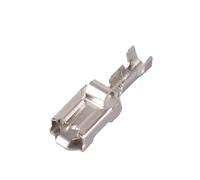 XIOKLM 20 Piezas 6,3 MM automotriz Hembra latón estañado Terminal de Cable Conector automático contactos Pines DJ624-D6.3B(200 Pcs)