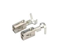 XIOKLM 20 Piezas 6,3 MM Terminal de Cable engarce automático Conector eléctrico Coche Suelto Pines mentales DJ6218C-E6.3B(50 Pcs)