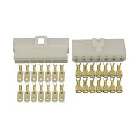 XIOKLM 6,3mm 14 Pin DJ7141-6.3-11/21 Kits de Enchufe Terminal Cable Conector automotriz Coche Motocicleta Macho Hembra(5 Sets)