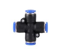 XIOKLM Conector de tubo de montaje neumático para manguera de plástico de 4 mm, 6 mm, 8 mm, 10 mm, 12 mm, 14 mm, conectores PY de poliuretano (PZA, 6 mm)
