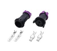 XIOKLM Conector Redondo del Coche Conector Impermeable Enchufe de 2 Pines con el Terminal DJ70217-6.3-11/21 2P(5 Sets)