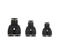 XIOKLM Conectores neumáticos tipo Y, conector de plástico de poliuretano de 6 mm, 8 mm, 10 mm, compatible con manguera de aire y agua, conexión rápida de gas recto (8 mm)