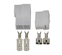 XIOKLM Enchufe del Conector arnés Conector automotriz de 2 Pines con el Terminal DJ70215-6.3-11/21 2P(10 Sets)