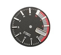 XIOKLM Esfera de Reloj 28,5mm, Cara Luminosa Verde, Buceo for Movimiento NH35/4R35, Piezas Repuesto, Accesorios(Black)