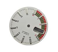 XIOKLM Esfera de Reloj 28,5mm, Cara Luminosa Verde, Buceo for Movimiento NH35/4R35, Piezas Repuesto, Accesorios(Bianco)