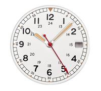 XIOKLM Esfera de Reloj con Esfera for NH35 NH36, repuestos Relojes automáticos for Hombre, esferas Color salmón Blanco y Negro, Ventana Fecha(White set-3H Date)