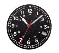 XIOKLM Esfera de Reloj con Esfera for NH35 NH36, repuestos Relojes automáticos for Hombre, esferas Color salmón Blanco y Negro, Ventana Fecha(Black-1 Set-3.8 Date)