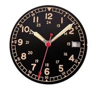 XIOKLM Esfera de Reloj con Esfera for NH35 NH36, repuestos Relojes automáticos for Hombre, esferas Color salmón Blanco y Negro, Ventana Fecha(Black-2 set-3H Date)