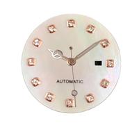 XIOKLM Esferas de Reloj 24,5mm for Mujer, Accesorios mecánicos compatibles con Caja Luminosa NH05 NH06 31mm(A MOP Rose Gold Set)