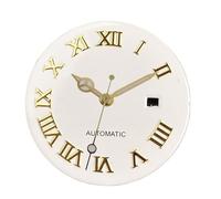 XIOKLM Esferas de Reloj 24,5mm for Mujer, Accesorios mecánicos compatibles con Caja Luminosa NH05 NH06 31mm(C White Gold Set)
