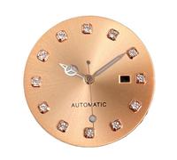 XIOKLM Esferas de Reloj 24,5mm for Mujer, Accesorios mecánicos compatibles con Caja Luminosa NH05 NH06 31mm(A Gold Set)