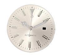 XIOKLM Esferas de Reloj 24,5mm for Mujer, Accesorios mecánicos compatibles con Caja Luminosa NH05 NH06 31mm(B White Silver Set)