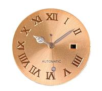 XIOKLM Esferas de Reloj 24,5mm for Mujer, Accesorios mecánicos compatibles con Caja Luminosa NH05 NH06 31mm(C Gold Set)