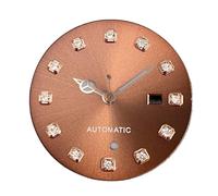 XIOKLM Esferas de Reloj 24,5mm for Mujer, Accesorios mecánicos compatibles con Caja Luminosa NH05 NH06 31mm(A Rose Gold Set)