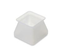 XIOKLM Gorros cuadrados de silicona for patas silla, cubierta mesa pequeña/grande, almohadillas for los pies, protectores suelo blancos/gris/marrón, accesorios for muebles, 10 Uds(White-Large)