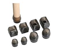 XIOKLM Gorros for patas de silla, Almohadillas protectoras silicona for muebles, funda transparente negra, cubierta tapones for mesa, resistente al desgaste, Reduce el ruido, 20/4 Uds(Round -M,4PCS)