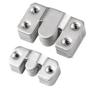 XIOKLM Juego de ganchos for marco fotos, colgador pared acero inoxidable, montaje empotrado, hebilla colgante, conector junta soporte enclavamiento for muebles, 1-10 Uds(L,10PCS(5Set))