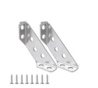 XIOKLM Juego de soportes esquina for muebles, conector estante angular acero inoxidable, soporte gabinete, marco fijación, con tornillo, 10/1(2 Sets)