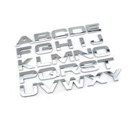 XIOKLM Letras y números 3D de 32 mm alto for crear logotipos coche con nombres, emblemas calcomanías cromadas(4)