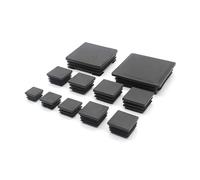 XIOKLM Tapones cuadrados de plástico negro for patas silla, tapones inserción tubo, 10x10mm-200x200mm, varios tamaños, 1/2/4/5/10 Uds(200x200mm,10pcs)