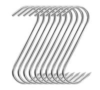 Xionghonglong 10 Piezas Ganchos de Carne de Acero Inoxidable, Gancho S, Ganchos Carnicero, Ganchos Cocina, Ganchos en S, para Barbacoas, Carnes, Salchichas, Mariscos, Verduras y Suministros Inactivos