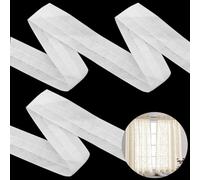 Xionghonglong Cinta Plisada de Plástico 30m*2.5cm para Cortina de Ventana, Ducha y Puerta