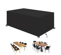 XIONGSHENG Fundas para muebles de jardín de 115 x 100 x 75 cm, color negro, impermeables, de tela Oxford 420D, resistente al viento, anti-UV, fundas rectangulares de ratán para muebles