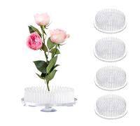 XIONGXIAOZHI Soporte Redondo para Arreglos, 5 Piezas Plástico Rana para Arreglos Florales, Soporte para arreglos Florales japoneses con 3 ventosas para Manualidades de Flores