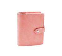 XiowDow - Funda archivadora A7 rosa, de piel sintética, con 6 anillas y cierre de broche, mini, para cuadernos, presupuestos, sobres de dinero, hojas sueltas