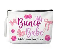 Xipromi Bunco Babe I Didn't Come Here to Lose - Bolsa de maquillaje, divertida bolsa de cosméticos para amantes de los Bunco, regalos de Bunco para mujeres, regalos de cumpleaños para jugadoras de