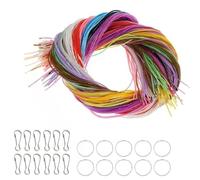 Xiqiggi 200PCS Hilo Plastico, Hilo Scoubidou Cuerda, Cuerdas para Hacer Pulseras, Scooby Doo con Llavero y Gancho para Collar Pulsera Llavero DIY Cuerda de Cuentas Manualidades Abalorio