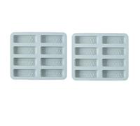 XIQIRUI Molde De Silicona Porosa Paquete De 2 Barras De Oro De Cera De Abeja Molde De Chocolate De 8 Agujeros Jabón Artesanal Caramelos Blandos Y Galletas Azul