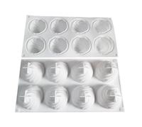 XIQIRUI Molde De Silicona Porosa Paquete De Dos Moldes De Silicona 3D En Espiral Para Pasteles De Mousse Pudines Gelatinas Y Helados Blancos