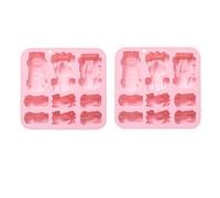 XIQIRUI Molde De Silicona Porosa Paquete De Dos Moldes De Silicona De 9 Cavidades Con Forma De Coche De Carreras De Diferentes Tamaños Para Hacer Jabones Y Dulces Artesanales Rosa